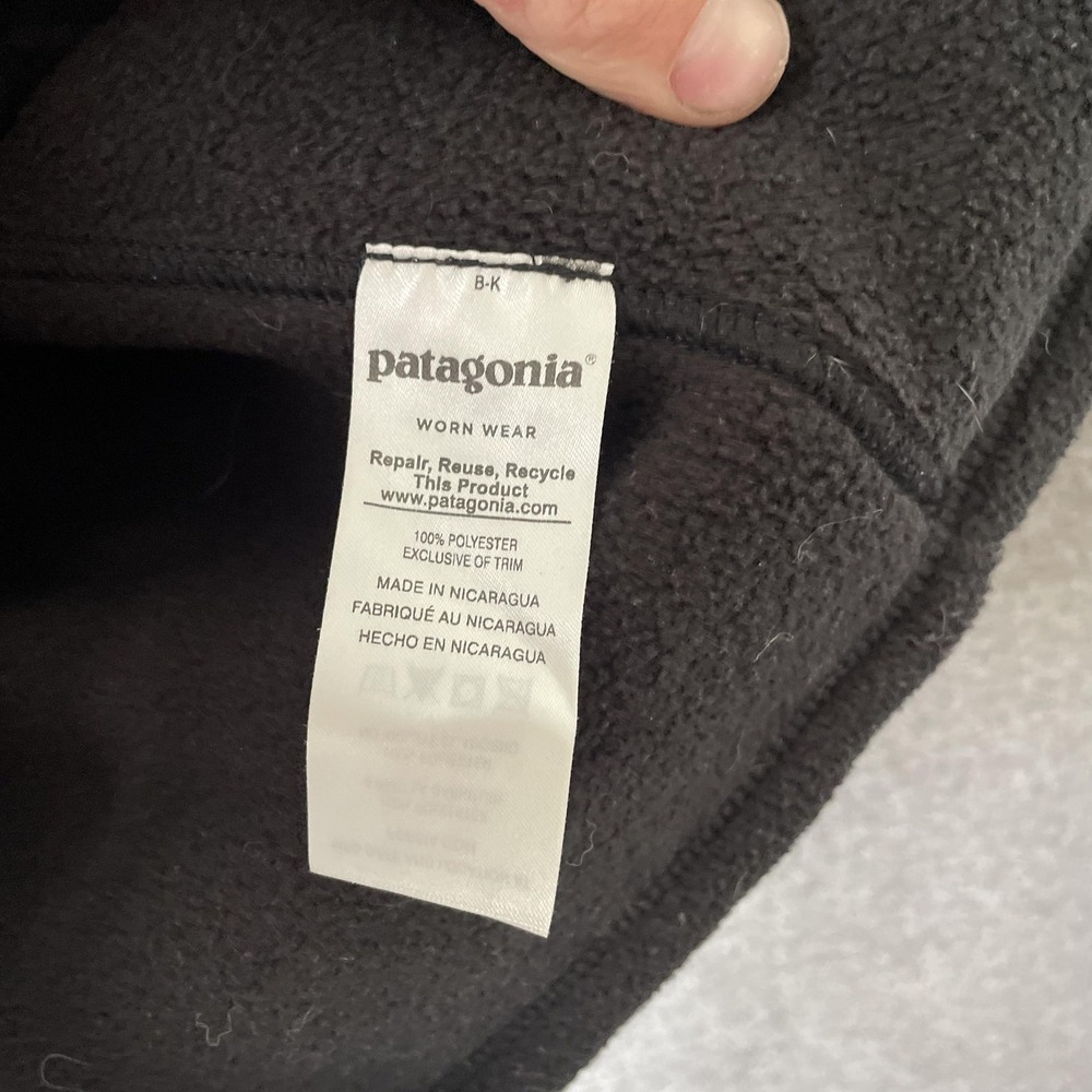 Patagonia Synchilla Vest Mens Large Black Fleece Full Zip OptumCare Logo - Picture 6 of 9